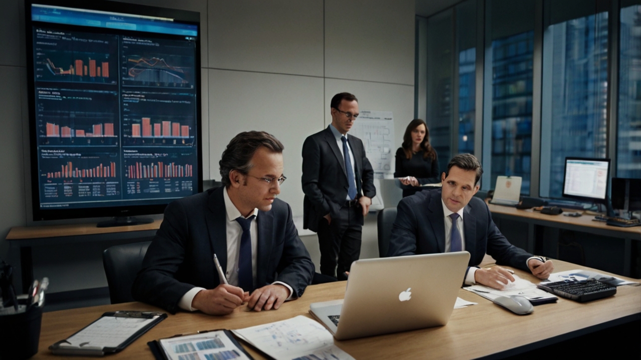 Professional audit team meeting